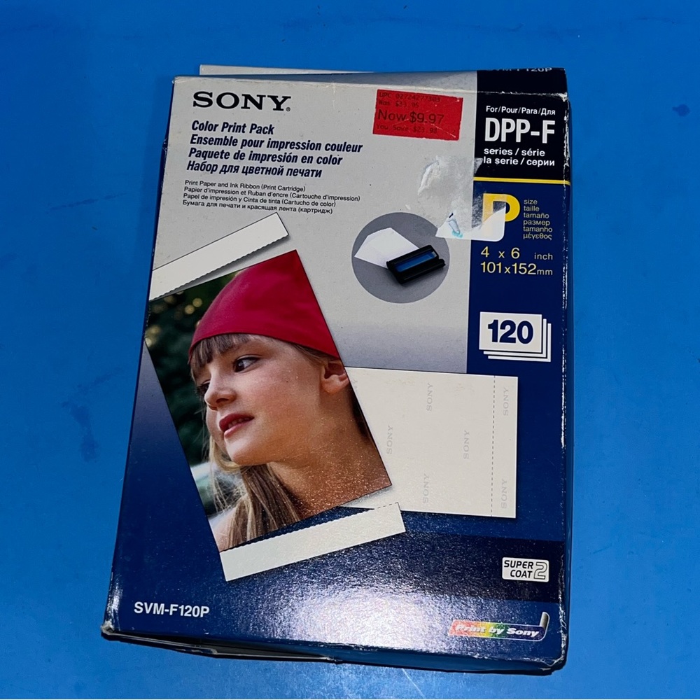 Sony SVM-F120P 4"x6" Color Print Paper - Pack of 120
